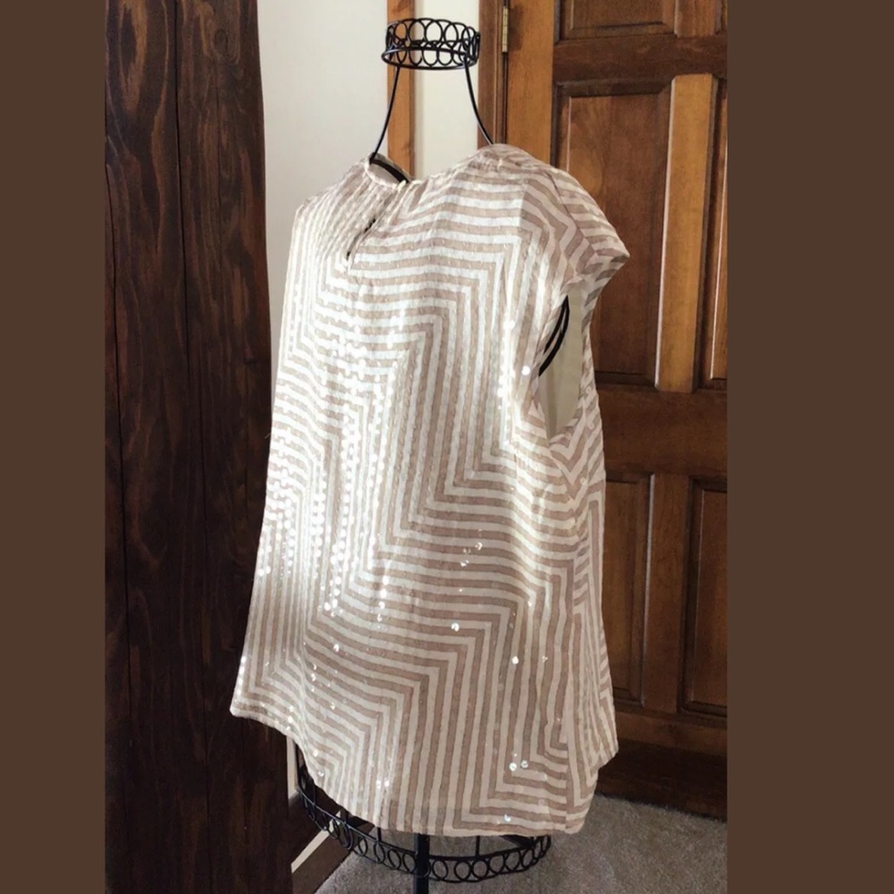 Jones lined silk sequin top, 16W - Picture 3 of 6